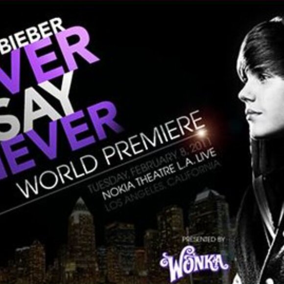 JUSTIN BEIBER NEVER SAY NEVER WORLD PREMIERE MOVIE POSTER - RARE COLLECTIBLE - Picture 11 of 12